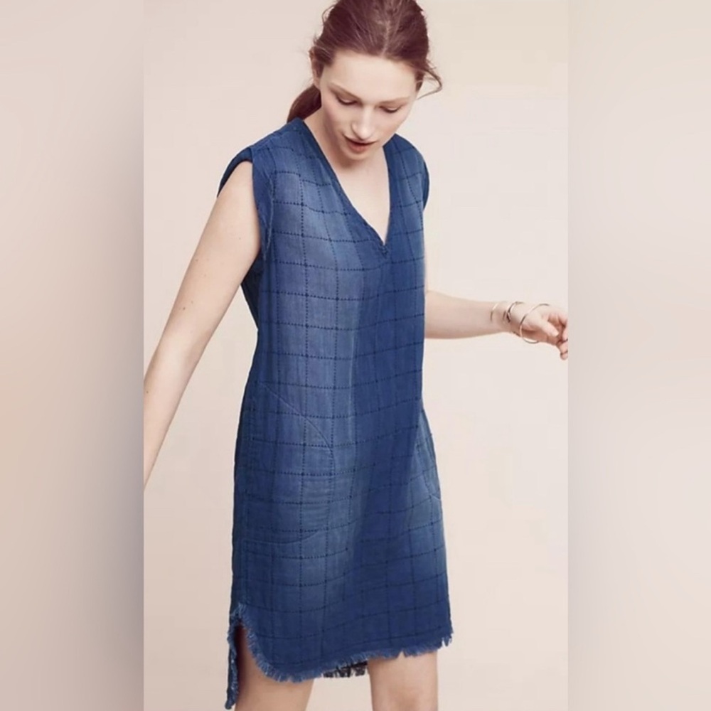 Anthropologie Cloth & Stone Chambray Dress